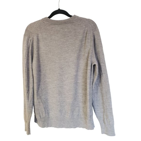 CROSBY& HOWARD SWEATER SIZE MEN'S XL 100% MERINOWOOL GRAY - Picture 2 of 9